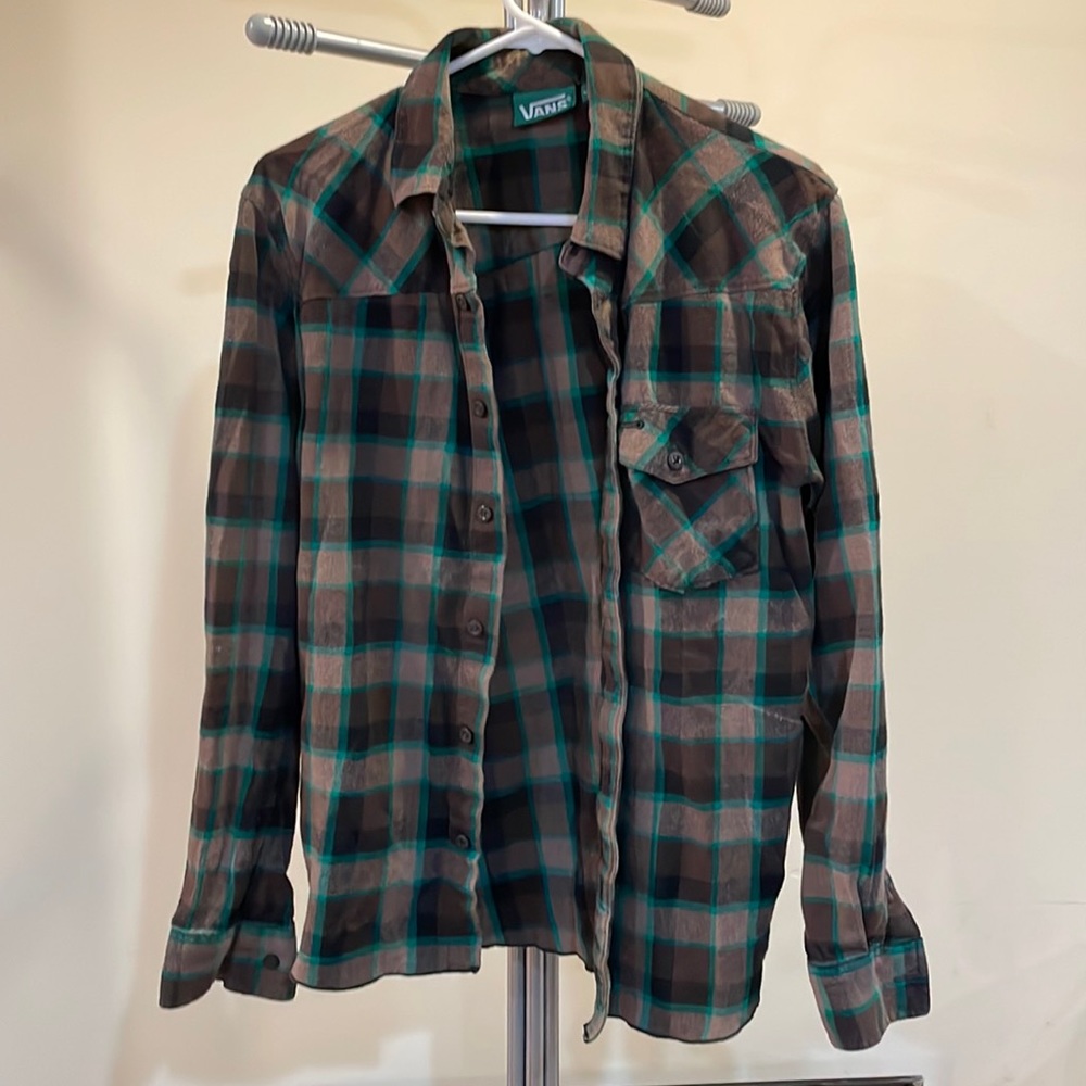 Green/Brown Vans Flannel